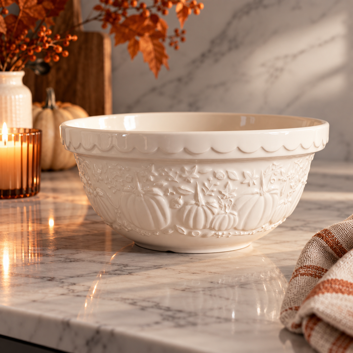 Mason Cash Limited Edition Pumpkin Patch 24cm Bowl | Cream