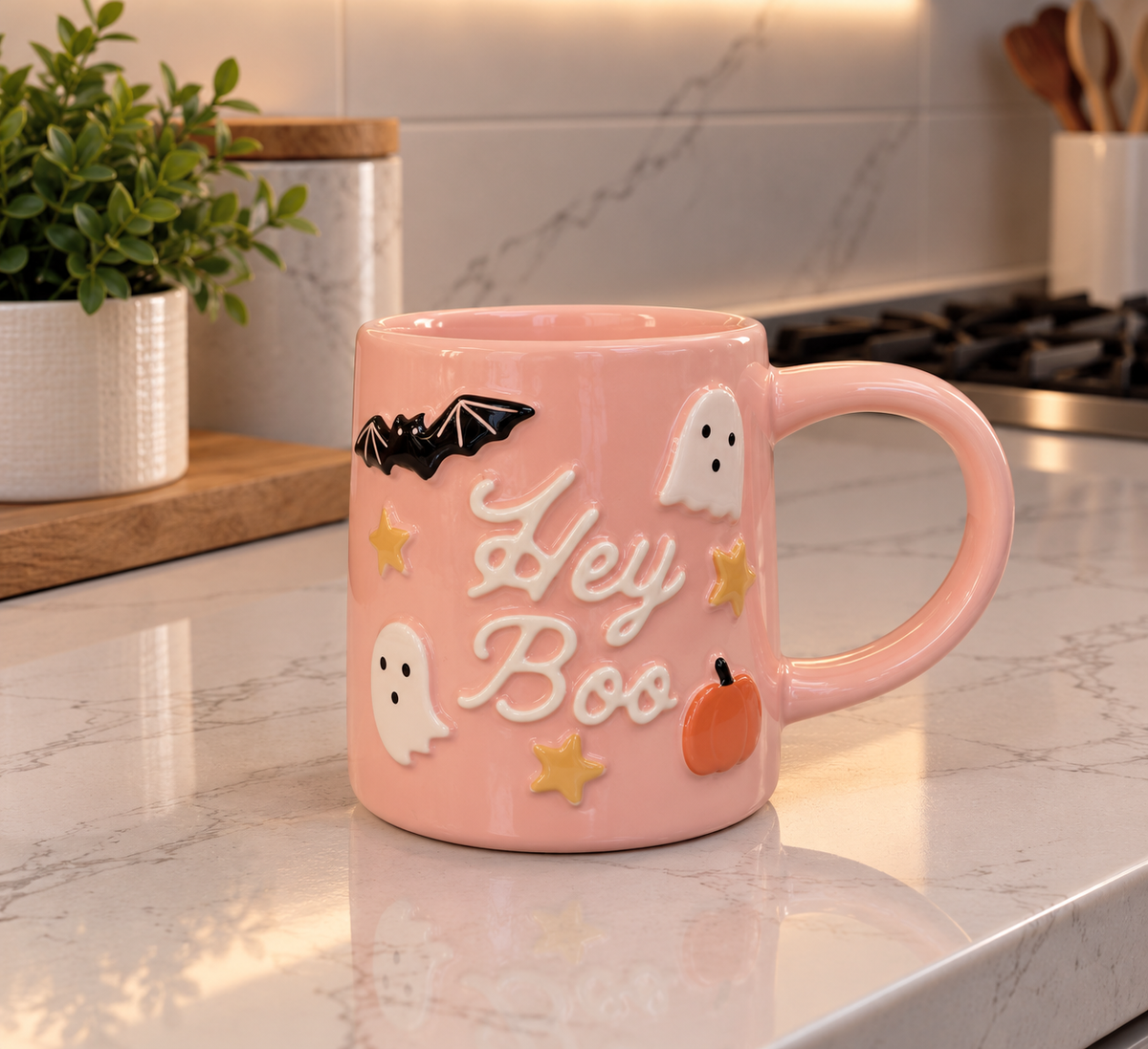 Halloween Blush Pink Ceramic Mug