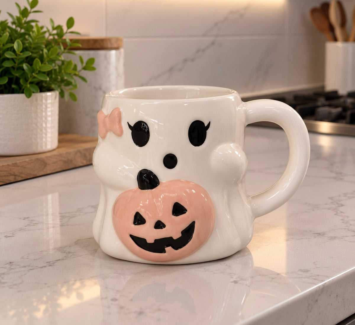 Seasonal Halloween Stoneware Ghost Mug | 385ml