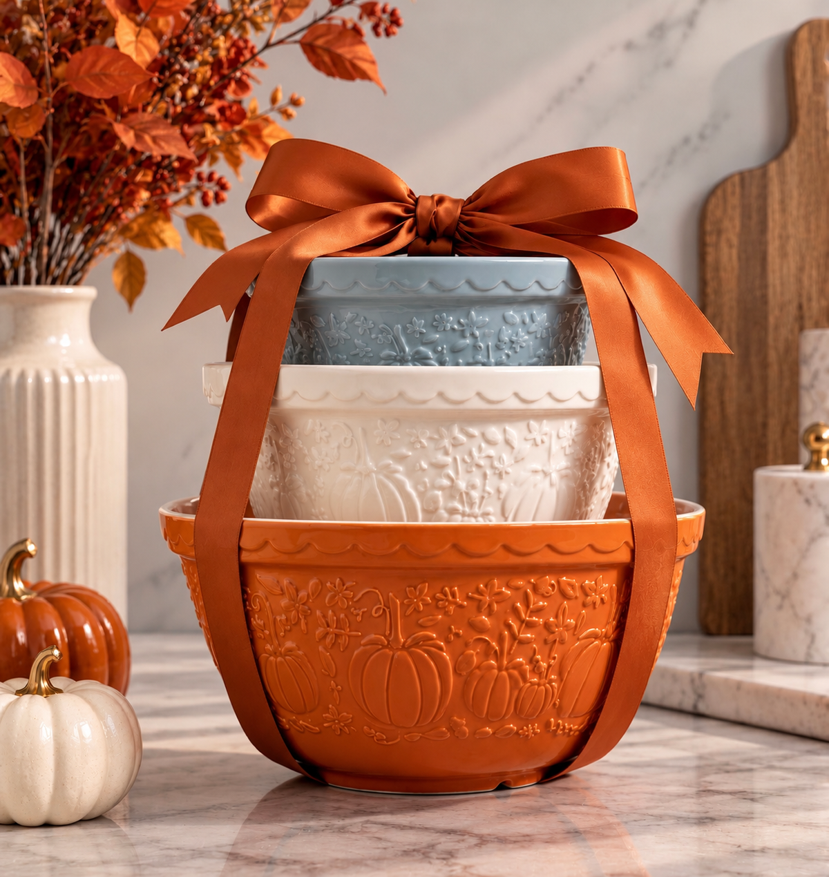 Mason Cash Pumpkin Patch Trio