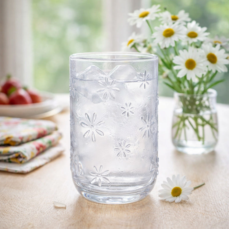 Daisy 450ml Glass Tumbler