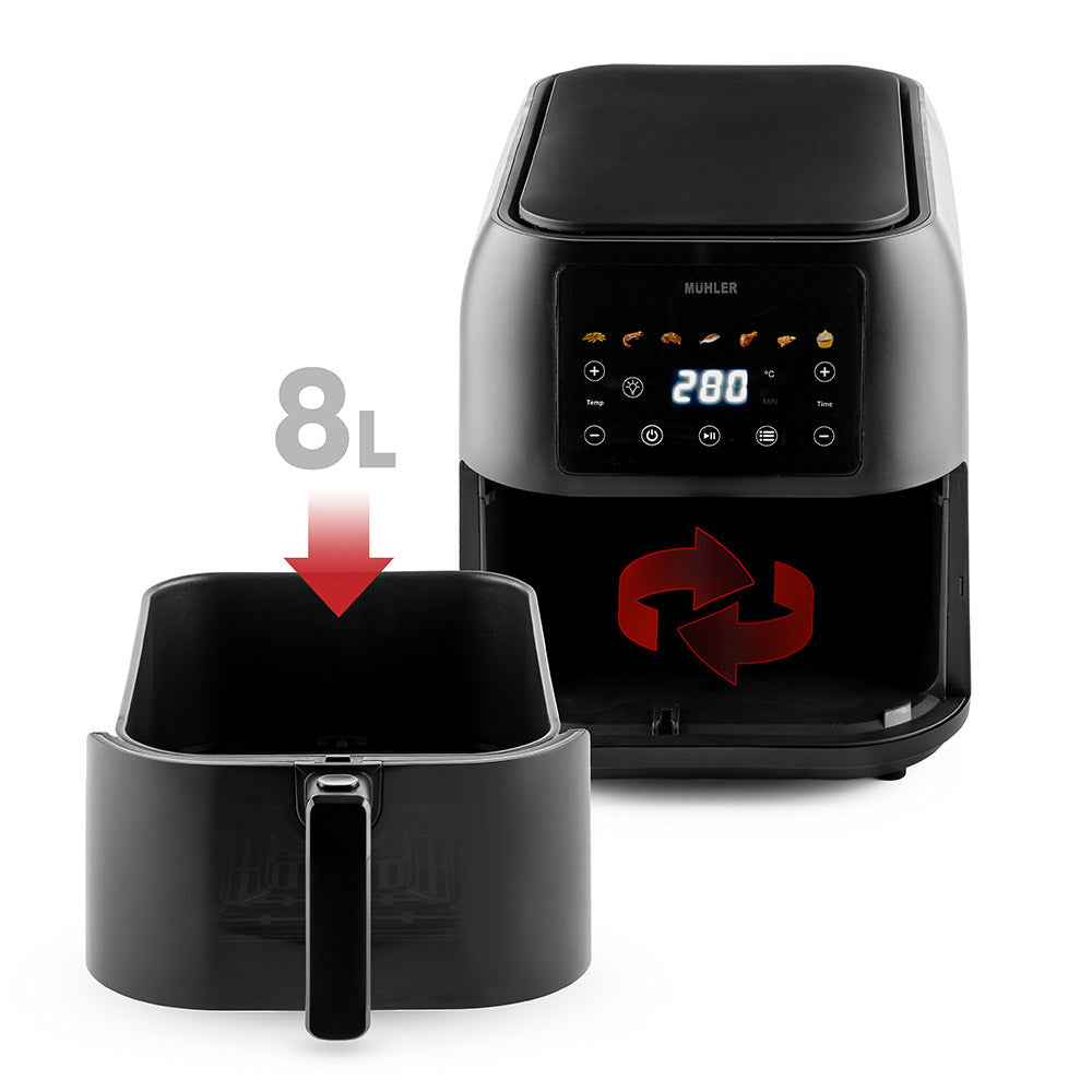 Muhler Air Fryer MFX-815, 1700W, 8L, LED