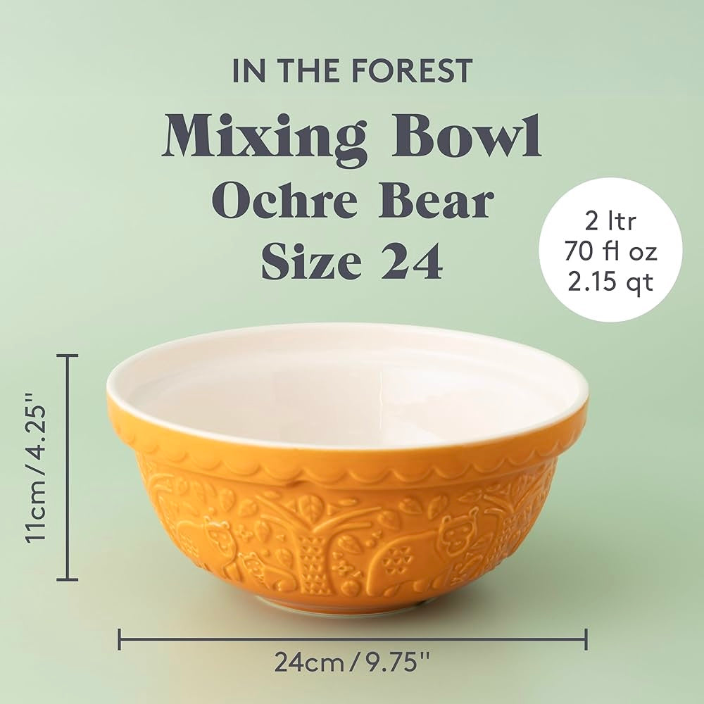 Mason Cash 24cm Orange Bear Ochre Mixing Bowl