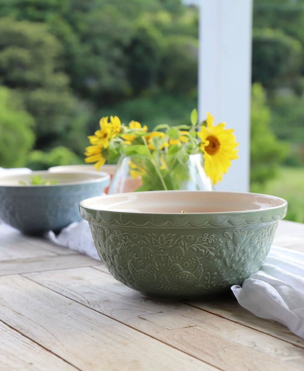 Mason Cash Home to Roost 29cm Sage Green Mixing Bowl
