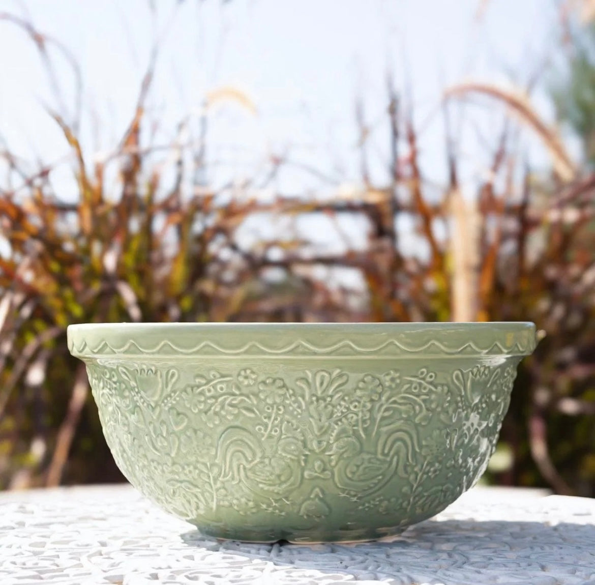 Mason Cash Home to Roost 29cm Sage Green Mixing Bowl