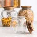 Kilner Acacia Pushtop Glass Jars