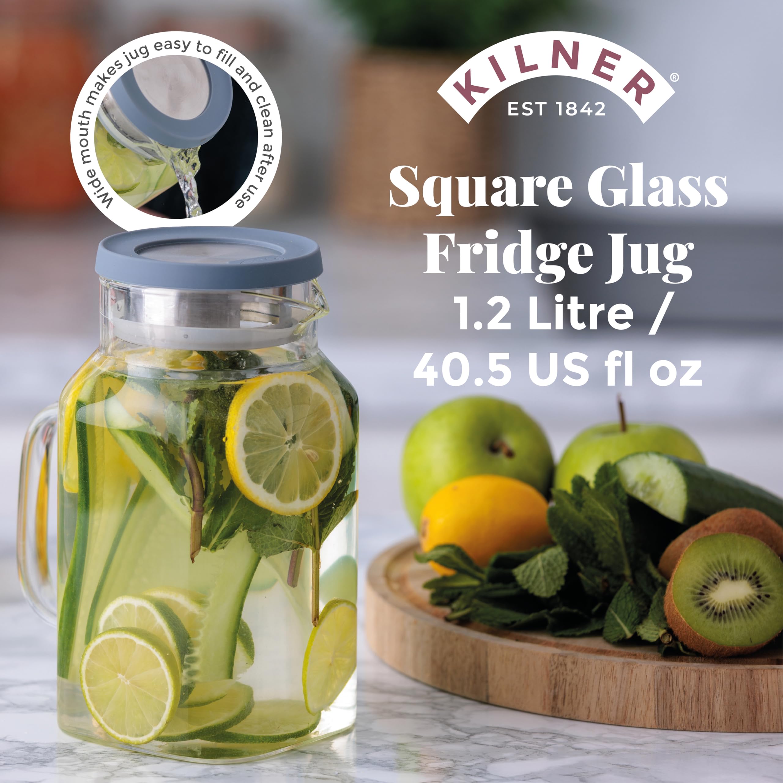 Kilner 1.2L Glass Fridge Jug