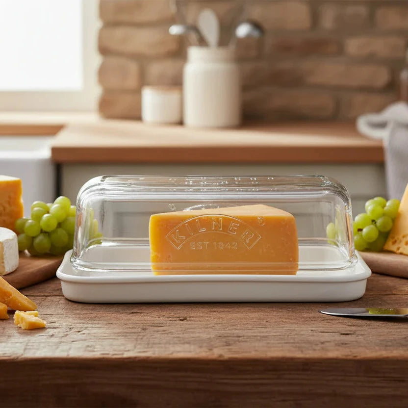 Kilner 23.4cm Glass Cheese Store