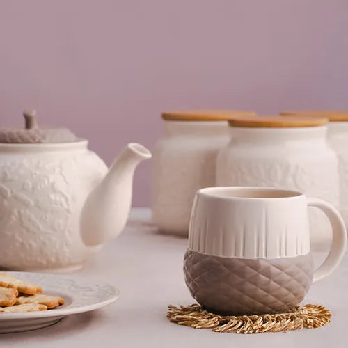 P&K Acorn Novelty Taupe Mug