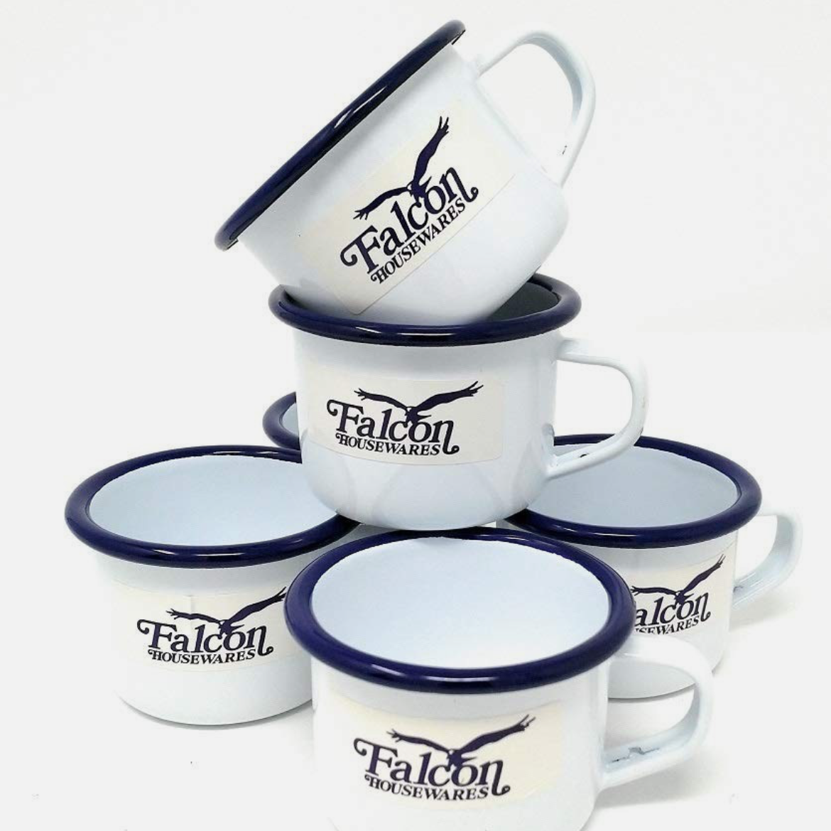 Falcon Enamel Set of 6 Espresso Mugs