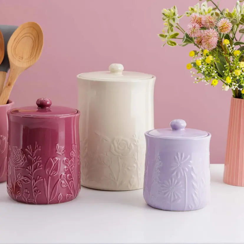 Mason Cash In the Meadow Lilac 800ml Airtight Storage Jar