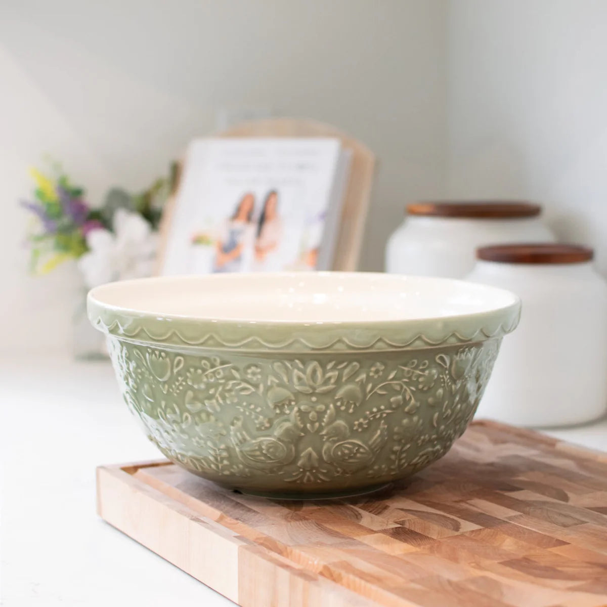 Mason Cash Home to Roost 29cm Sage Green Mixing Bowl