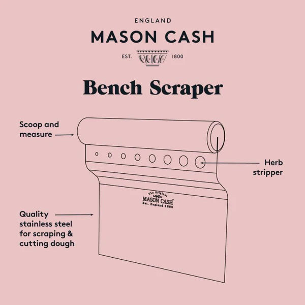Mason Cash Innovative Kitchen Stainless Steel Bench Scraper & Herb Stripper