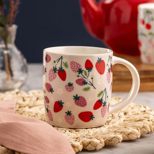 P&K Strawberries Mug - Fine China Collection