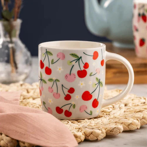 P&K Cherries Mug - Fine China Collection