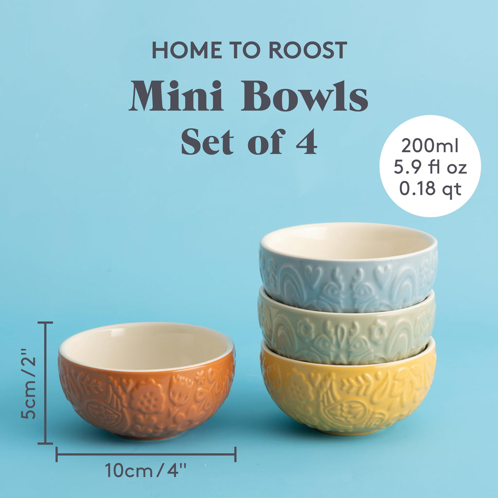 Mason Cash Home to Roost Set 4 Mini Bowls