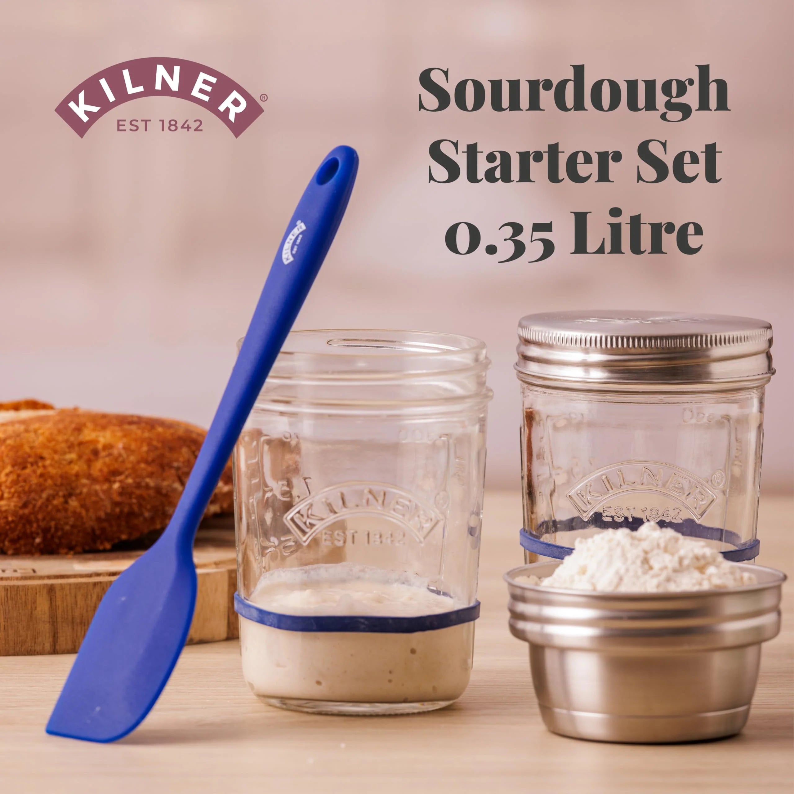 Kilner Sourdough Starter Set with Recipe Booklet