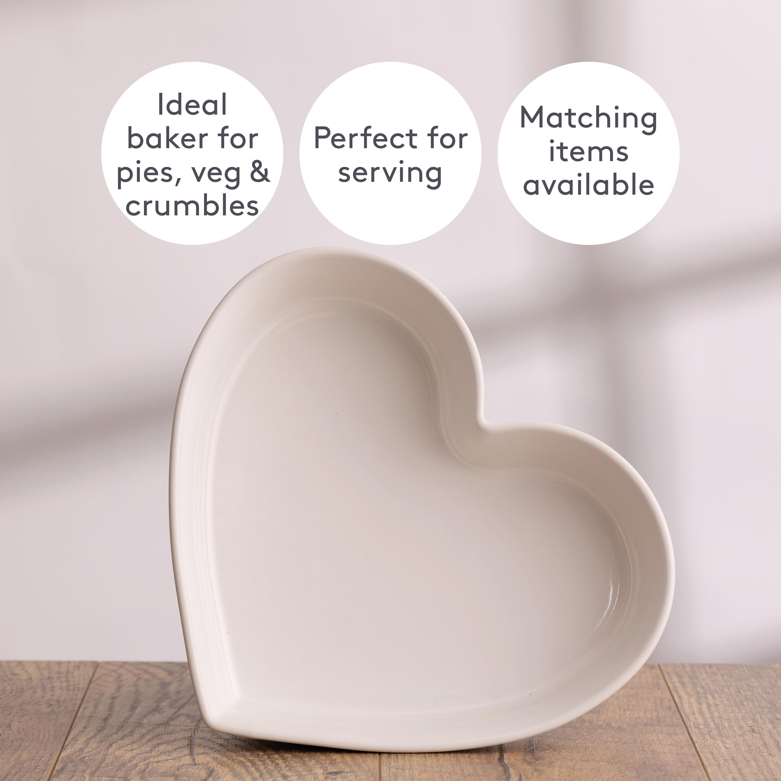 Mason Cash Rustic Charm 28cm Heart Pie Dish