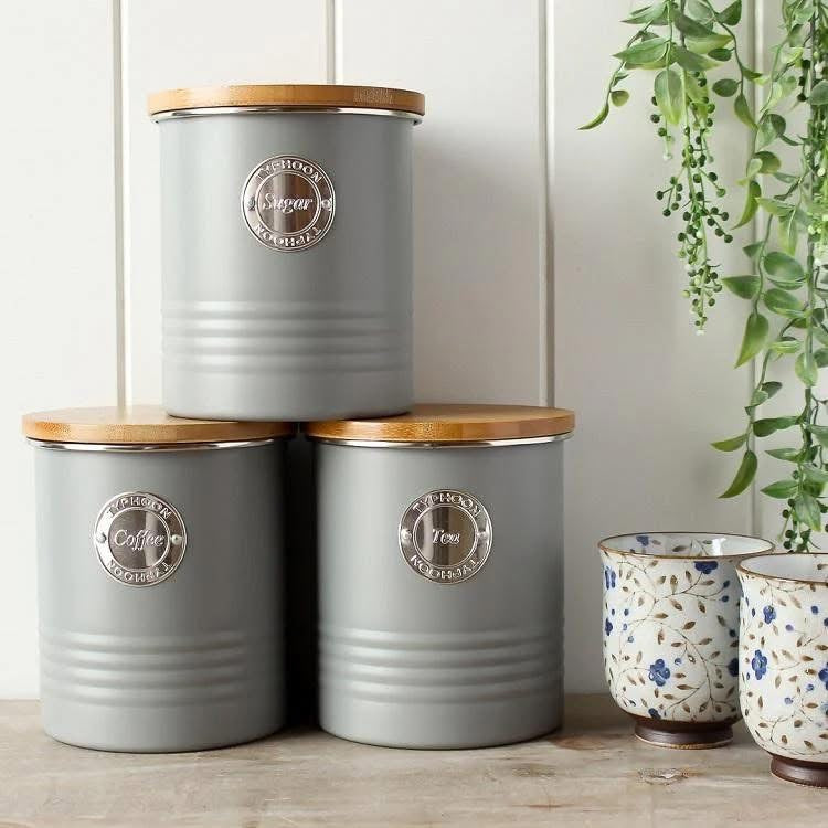 Typhoon Grey Tea, Coffee Sugar Canisters