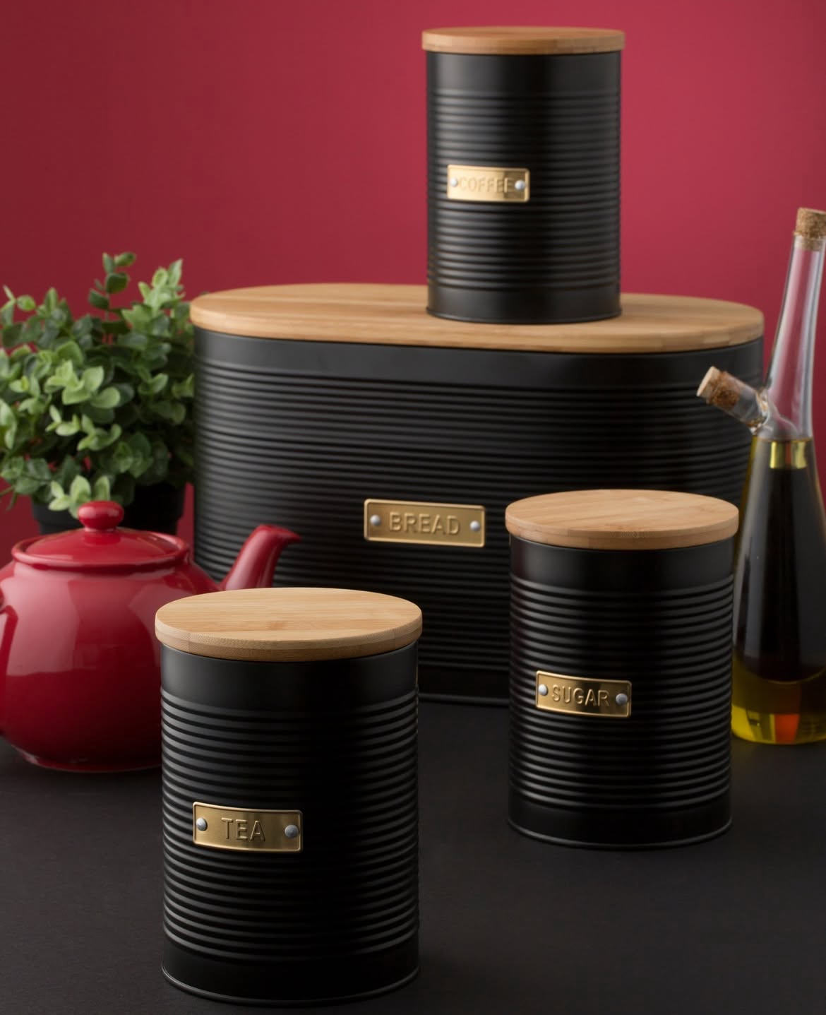 Typhoon Otto Black 10.5L Bread Bin