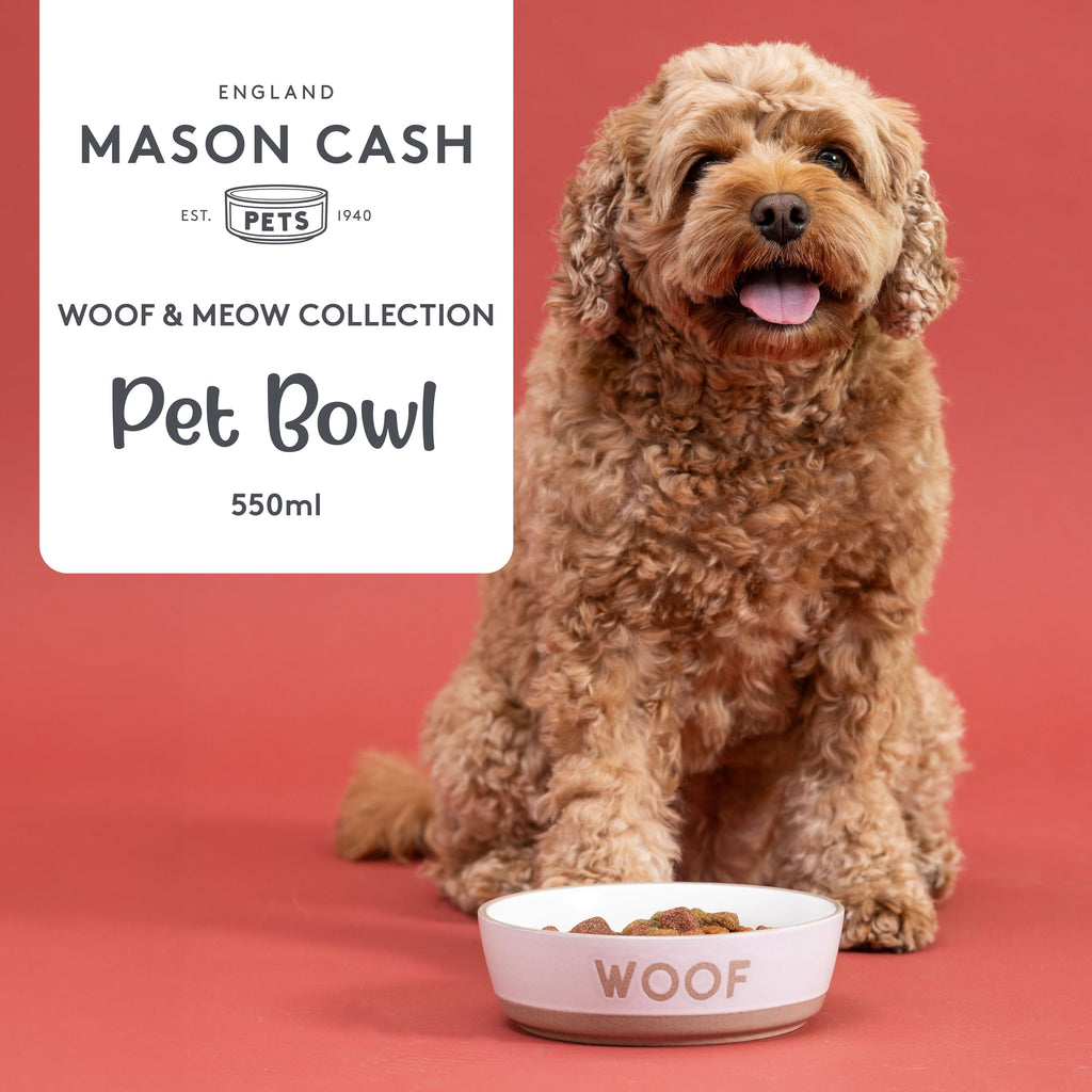 Mason Cash Cream Pet Bowl - “Woof” Collection