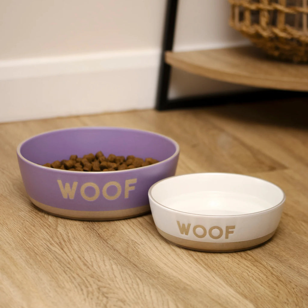 Mason Cash Purple Pet Bowl - “Woof” Collection