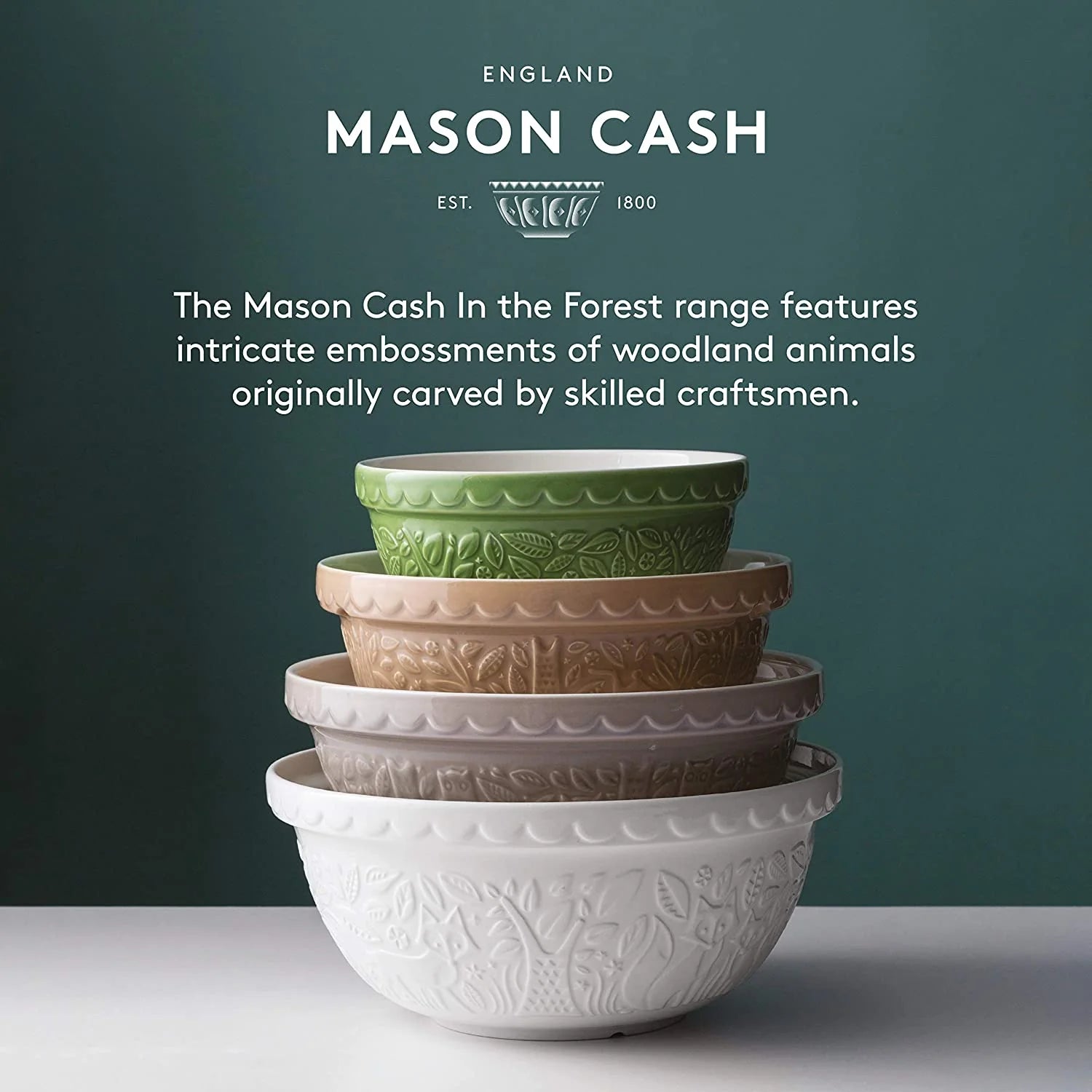Mason Cash Forest Owl Stone 26cm Mixing Bowl