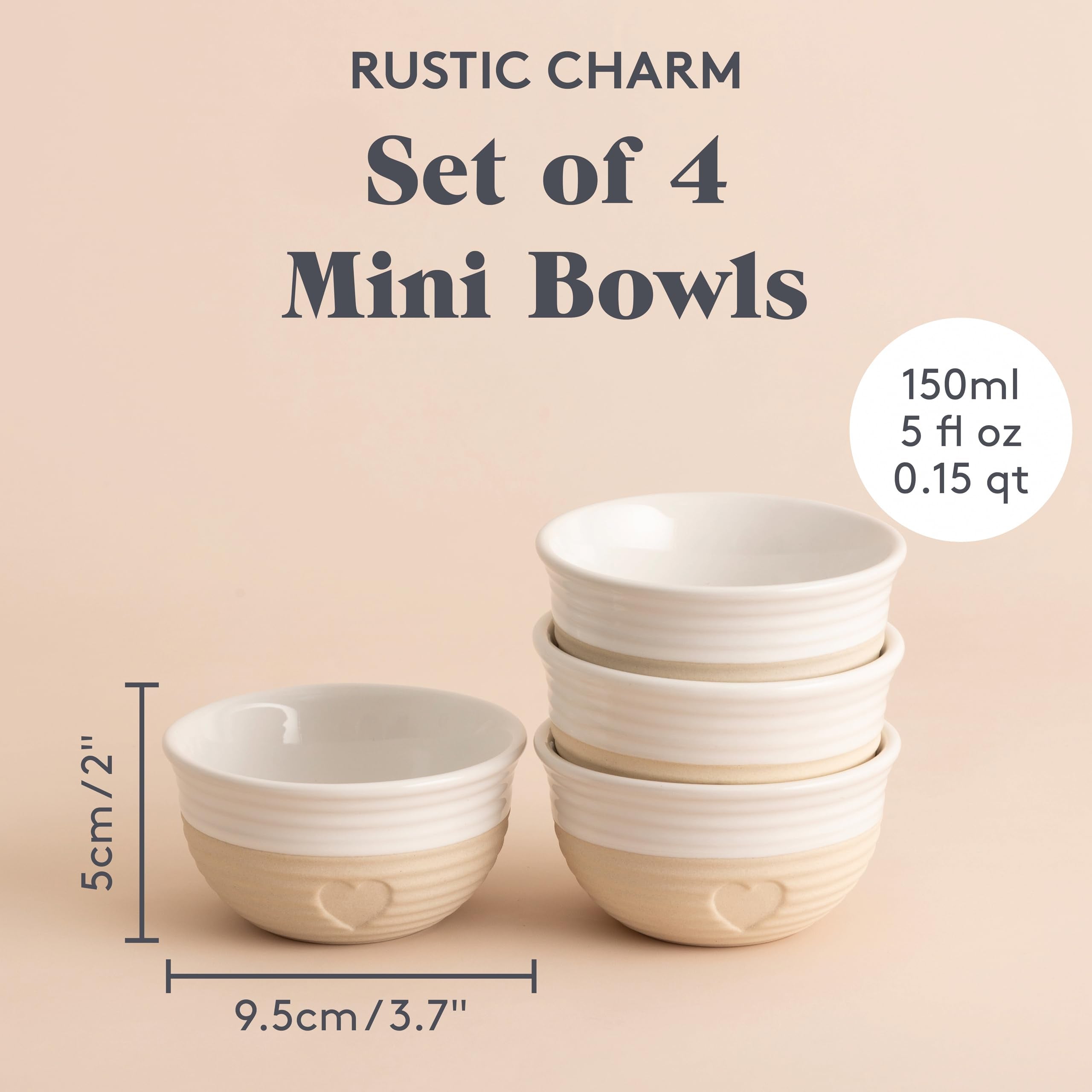 Mason Cash Rustic Charm Set 4 Mini Bowls