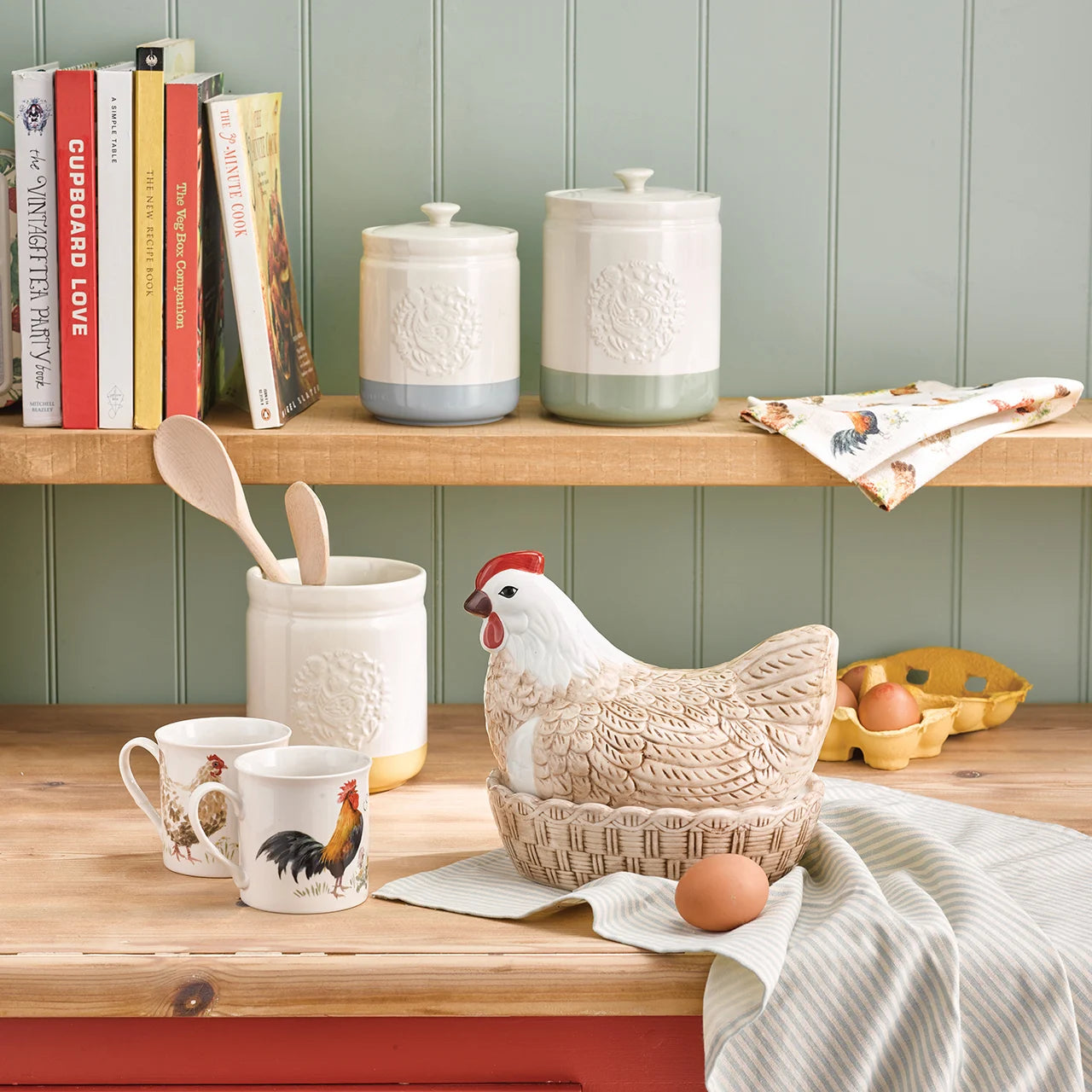Mason Cash Home to Roost Blue Storage Jar