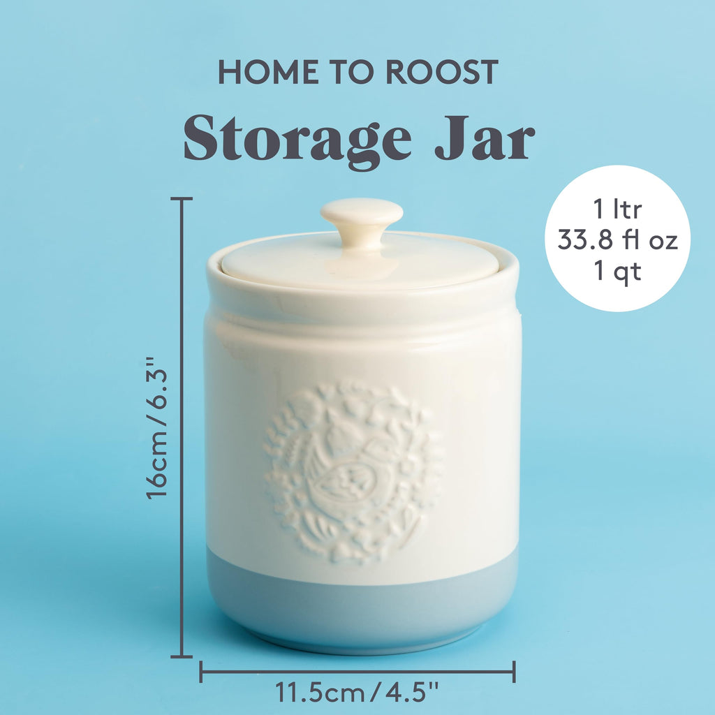 Mason Cash Home to Roost Blue Storage Jar