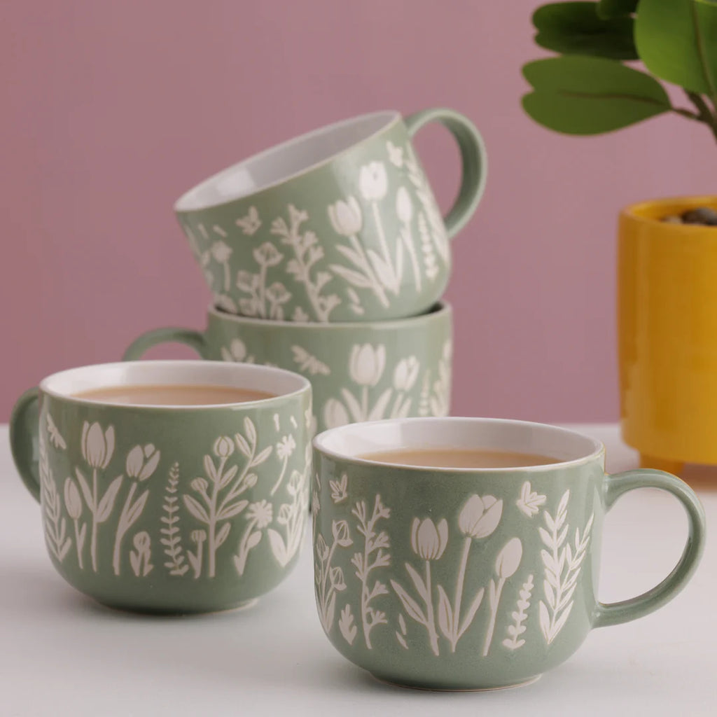 Mason Cash Green Tulip Mug