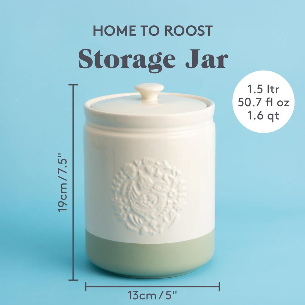 Mason Cash Home to Roost Pistachio Green Storage Jar
