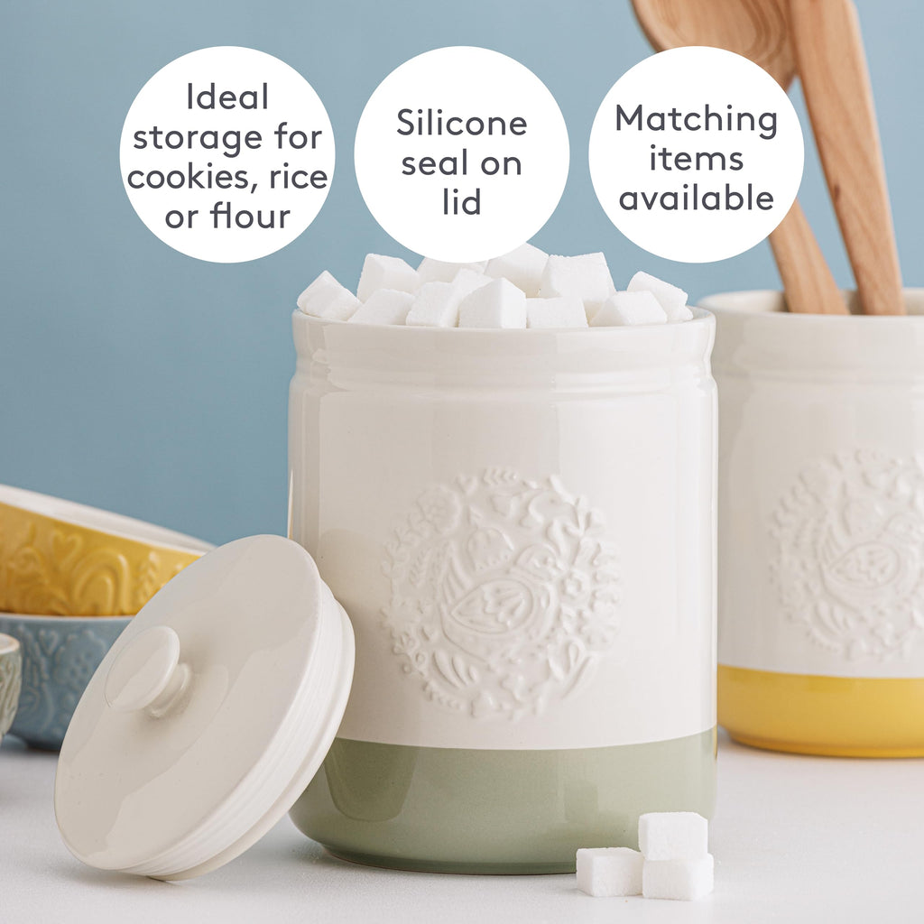 Mason Cash Home to Roost Pistachio Green Storage Jar