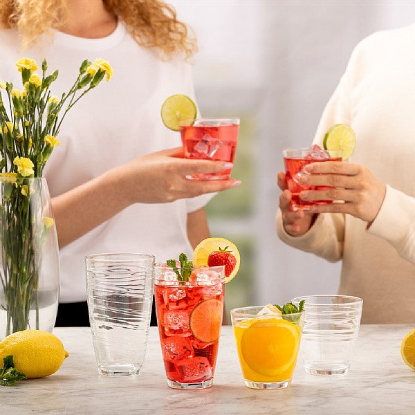 Essential Swirl Set of 8 Tumbler Glasses