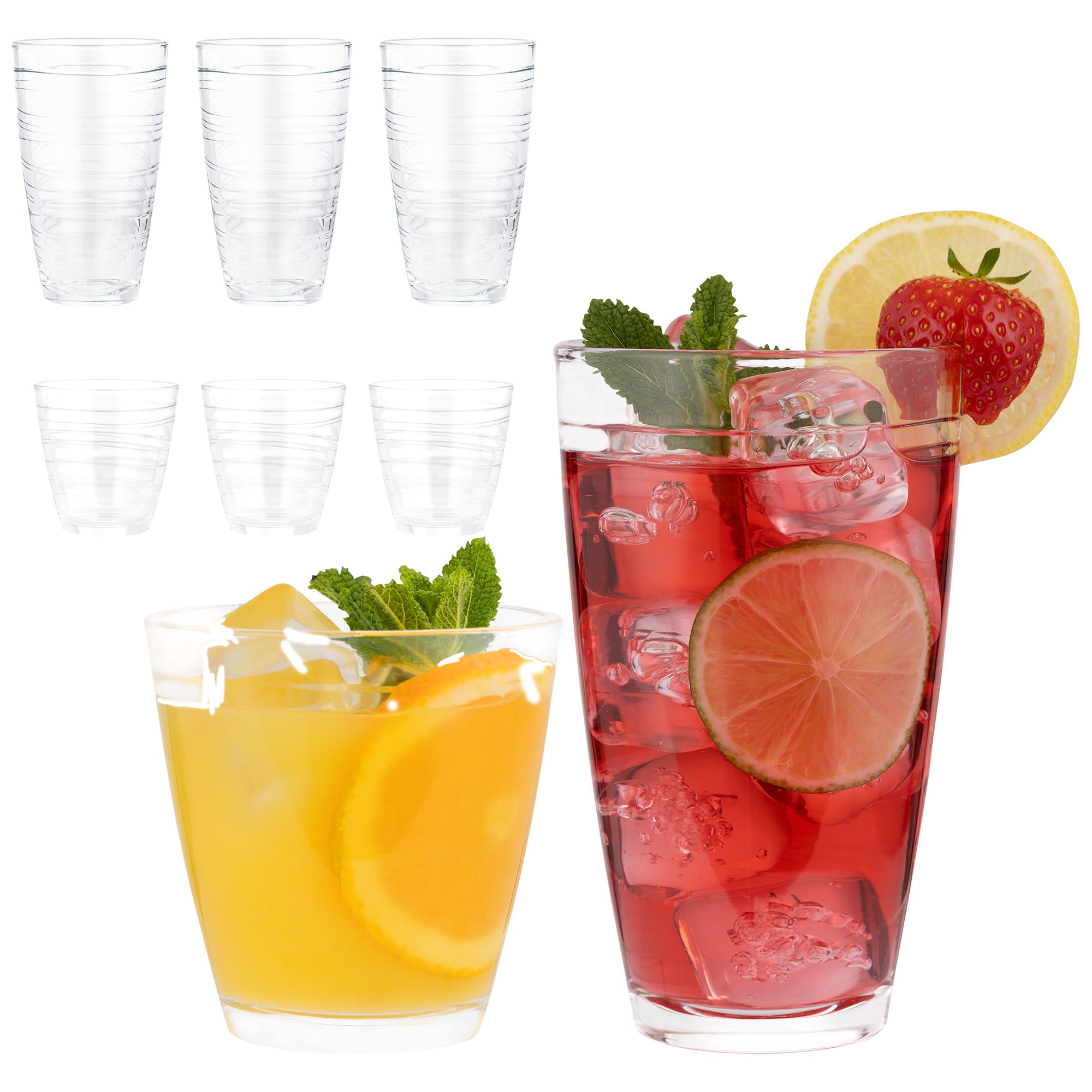 Essential Swirl Set of 8 Tumbler Glasses