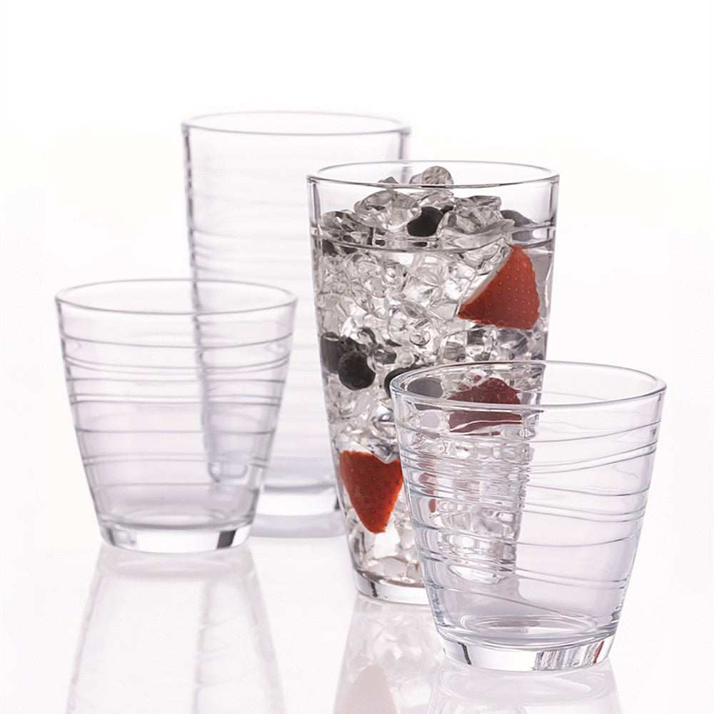 Essential Swirl Set of 8 Tumbler Glasses