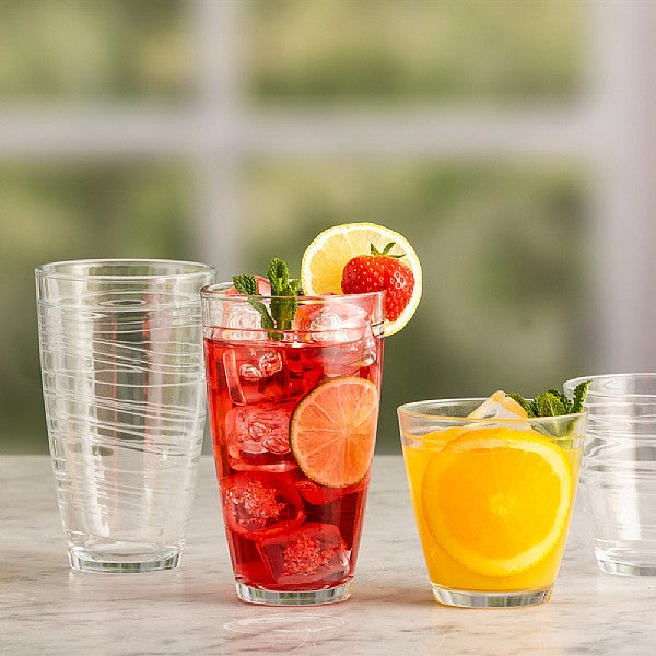 Essential Swirl Set of 8 Tumbler Glasses