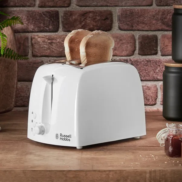 Russell Hobbs Textures 2 Slice White Toaster