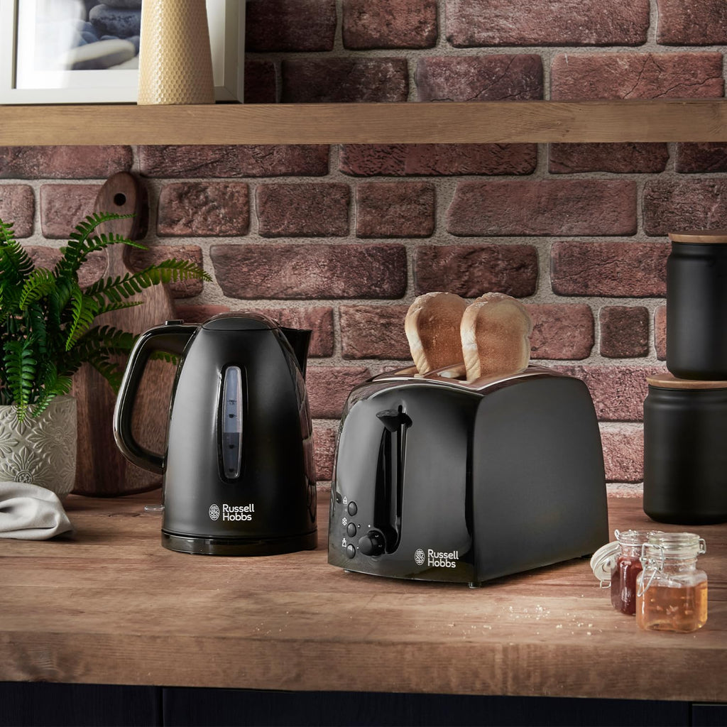 Russell Hobbs Textures 2 Slice Black Toaster