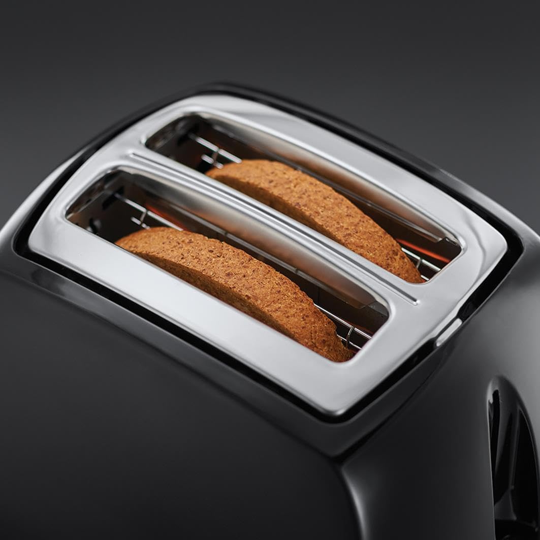 Russell Hobbs Textures 2 Slice Black Toaster