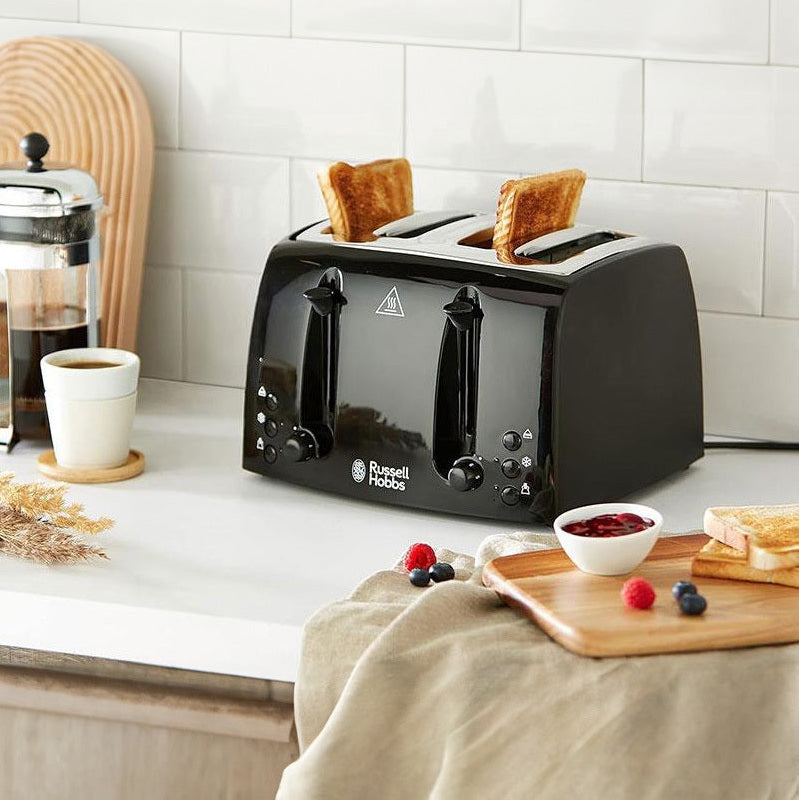 Russell Hobbs Textures 4 Slice Black Toaster