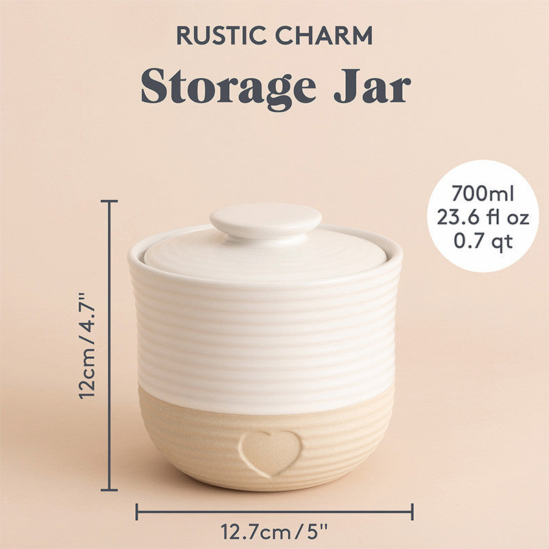 Rustic Charm Storage Jars - Set of 3