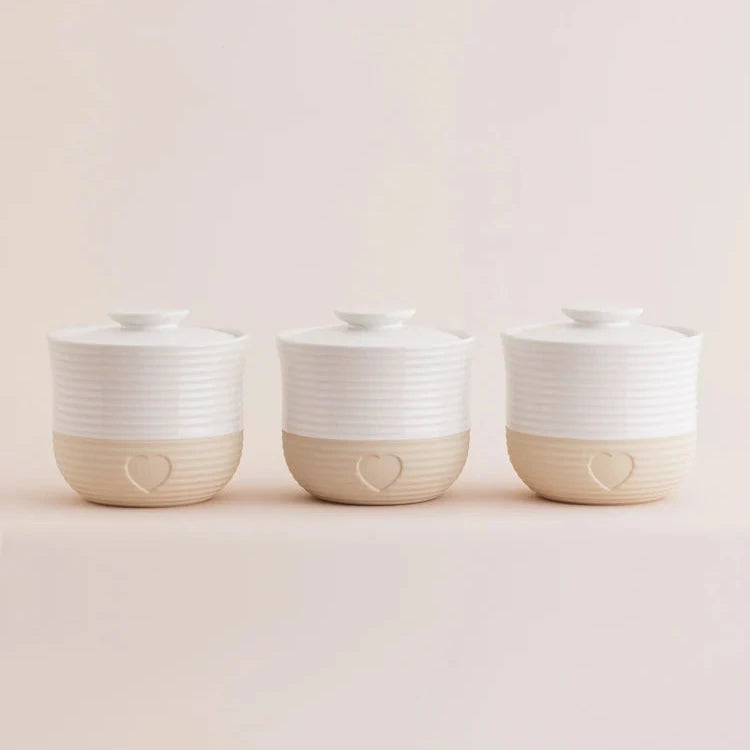 Rustic Charm Storage Jars - Set of 3