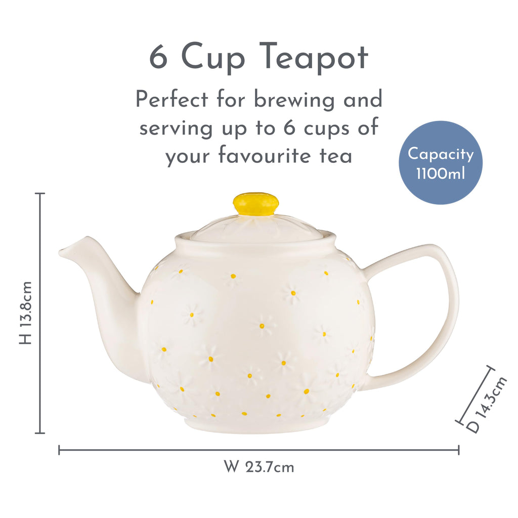 P&K Daisy 6 Cup Teapot 1100ml