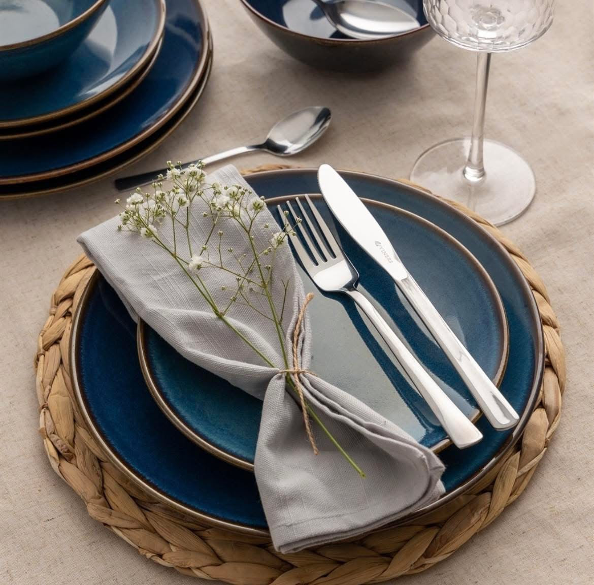 Mason Cash Reactive Blue 12 Pc Dinner Set