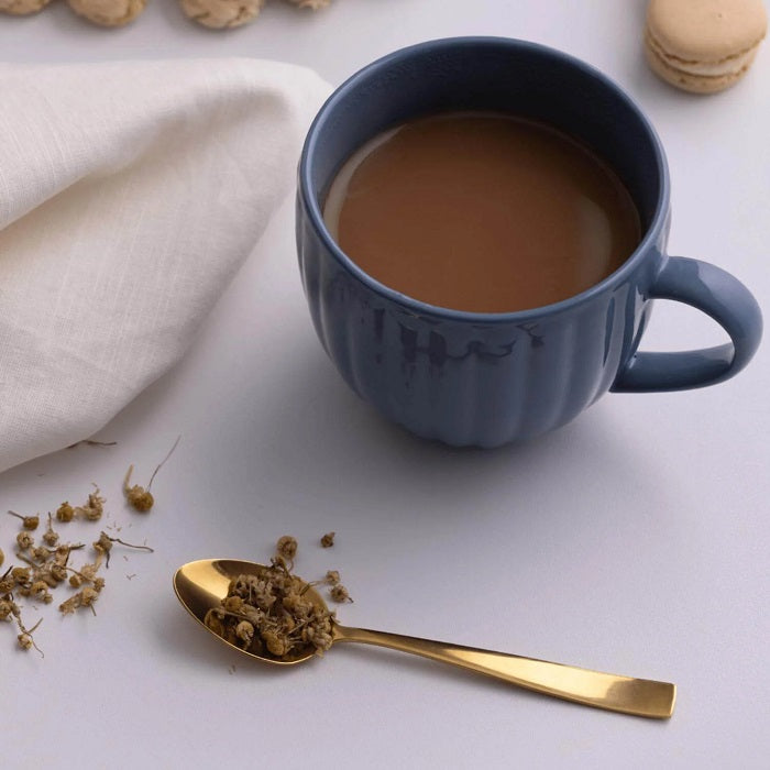 P&K Luxe Stoneware 3 Pc Blue Tea Set
