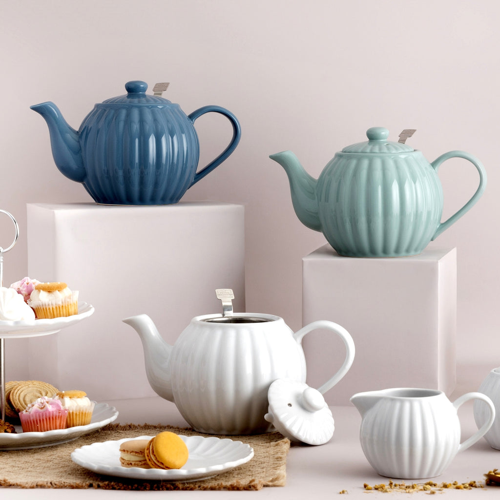 P&K Luxe Stoneware White Tea Set