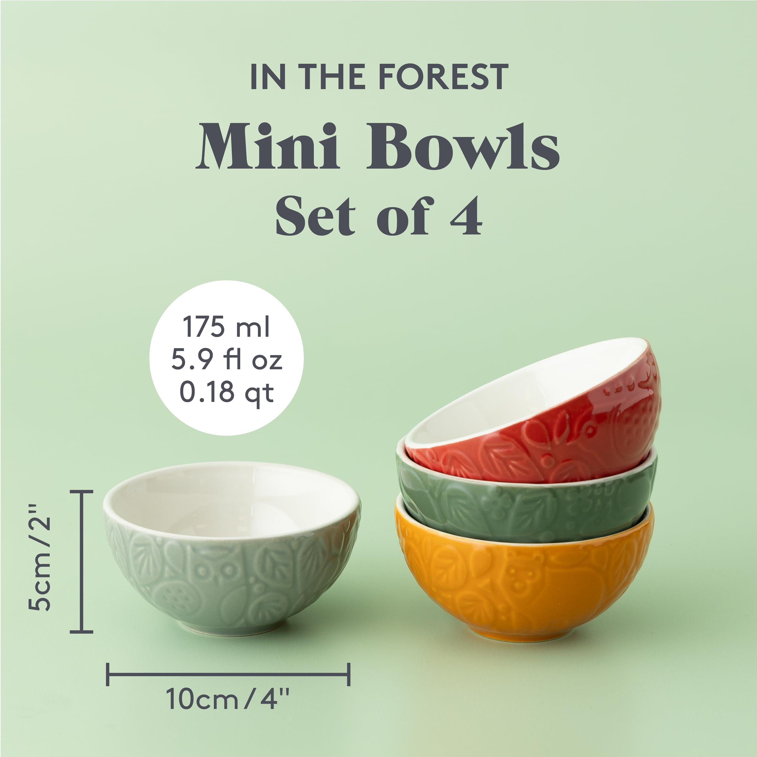 Mason Cash In the Forest Set of 4 Mini Bowls