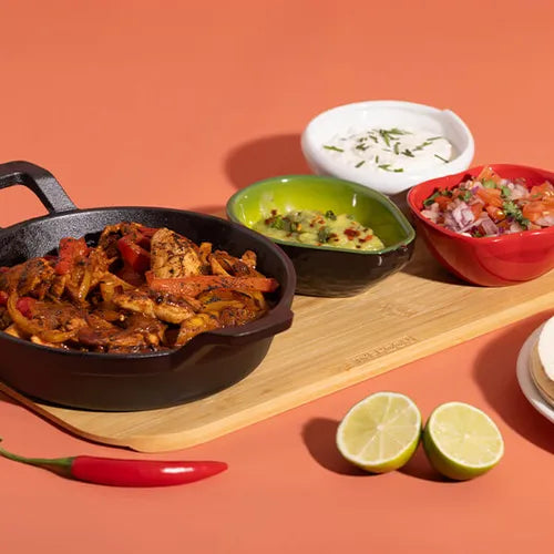 Cast Iron Fajita Serving Set