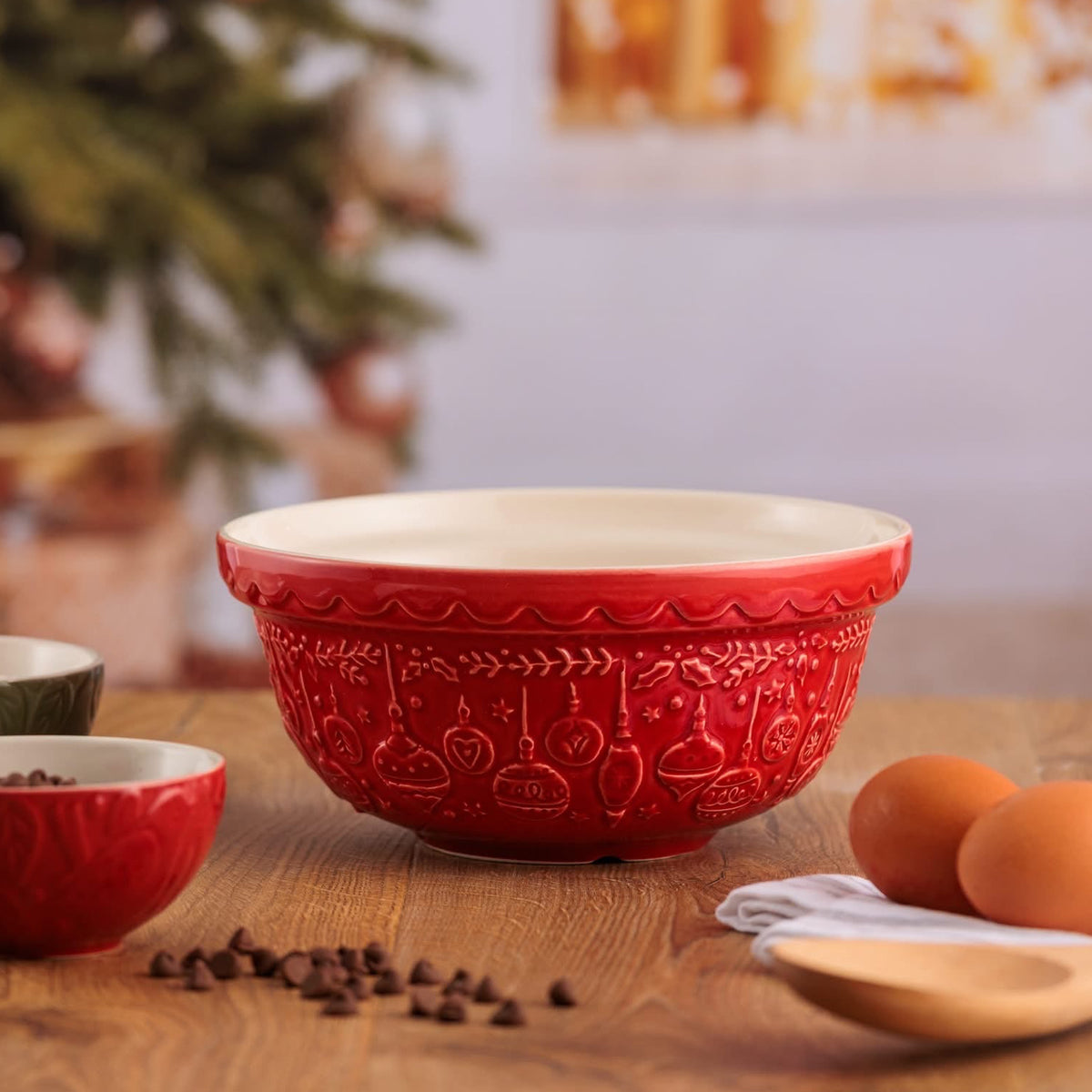 Mason Cash Limited Edition Red Christmas Bauble 21cm Bowl